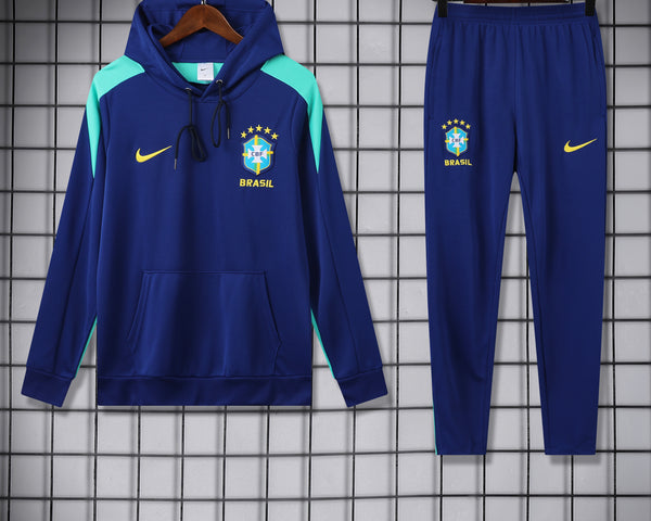 Ensemble Sweat capuche Brésil 2024 2025 bleu