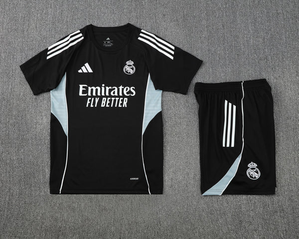 Ensemble Maillot Short Real Madrid 2025 2026 Noir Sombre
