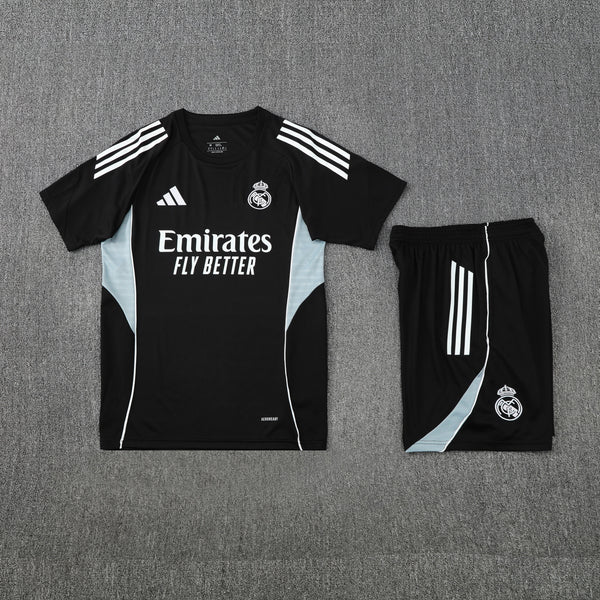 Ensemble Maillot Short Real Madrid 2025 2026 Noir Sombre