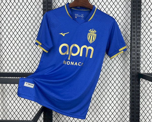 AS Monaco maillot foot extérieur bleu 2025 2026