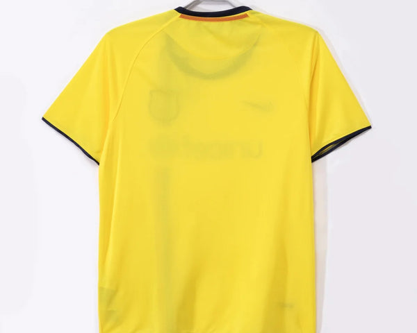 2008-2009 MAILLOT BARCELONE EXTÉRIEUR RÉTRO JAUNE