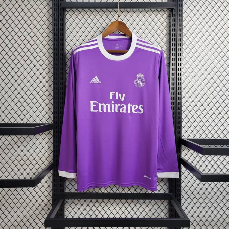 REAL MADRID 2017/18 AWAY MANCHE LONGUE RETRO VIOLET