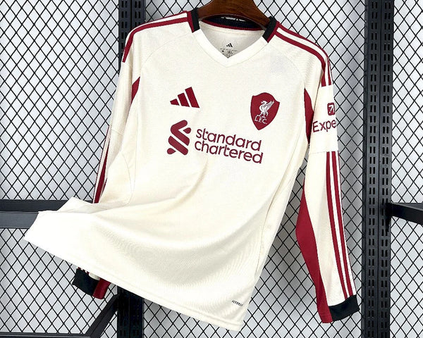 Maillot Foot Liverpool White 2025 2026 Manches Longues